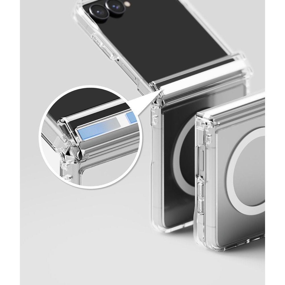Ringke Fusion Flap obal s MagSafe na Samsung Galaxy Z Flip 8 - průhledný