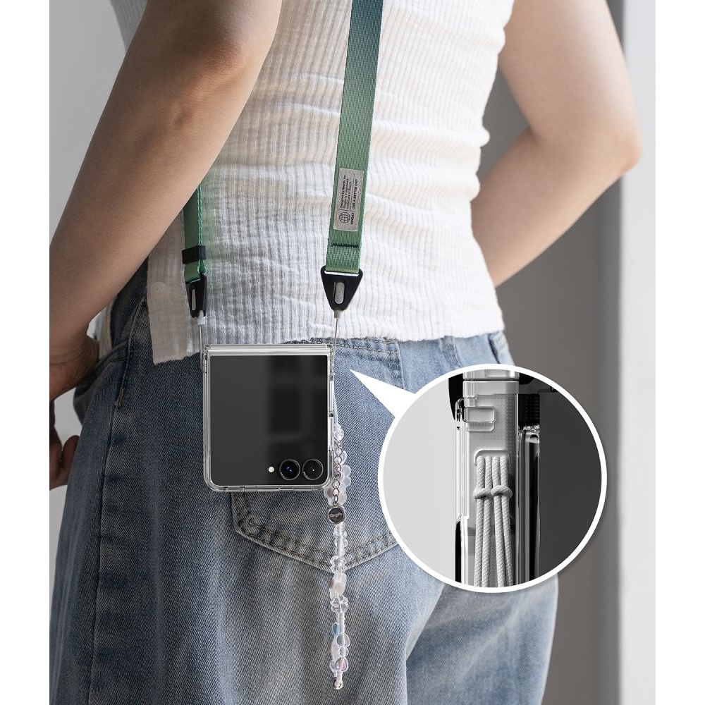 Ringke Fusion Flap obal s MagSafe na Samsung Galaxy Z Flip 8 - průhledný