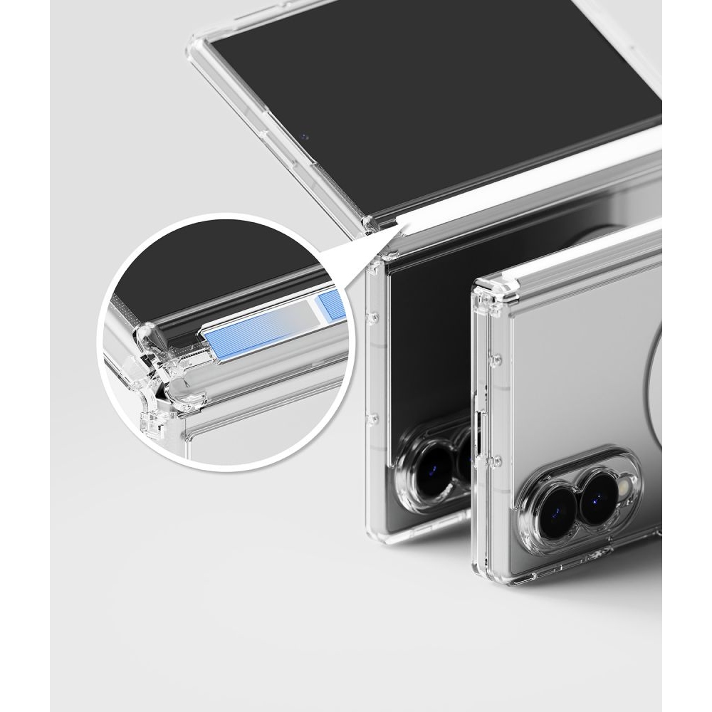 Ringke Fusion Flap obal s MagSafe na Samsung Galaxy Z Fold 8 - průhledný