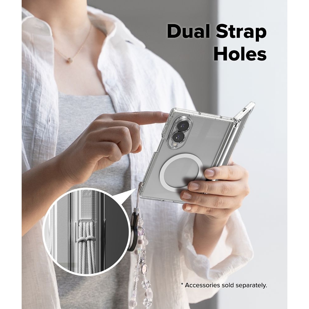 Ringke Fusion Flap obal s MagSafe na Samsung Galaxy Z Fold 8 - průhledný