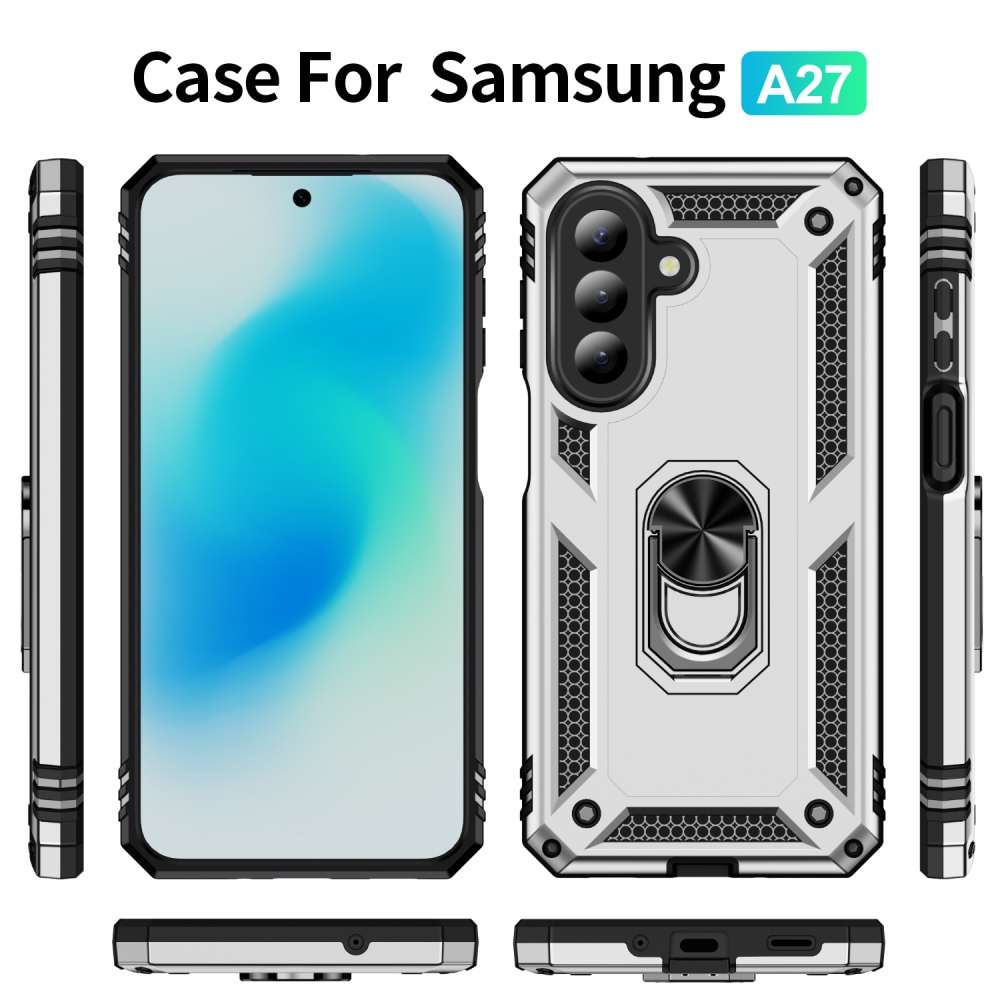 Rings odolný kryt na Samsung Galaxy A27 - stříbrný