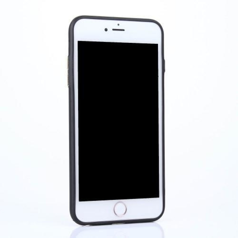 Rivet gelový obal potažený PU kůží s přihrádkou na iPhone 6 Plus a iPhone 6s Plus - černý