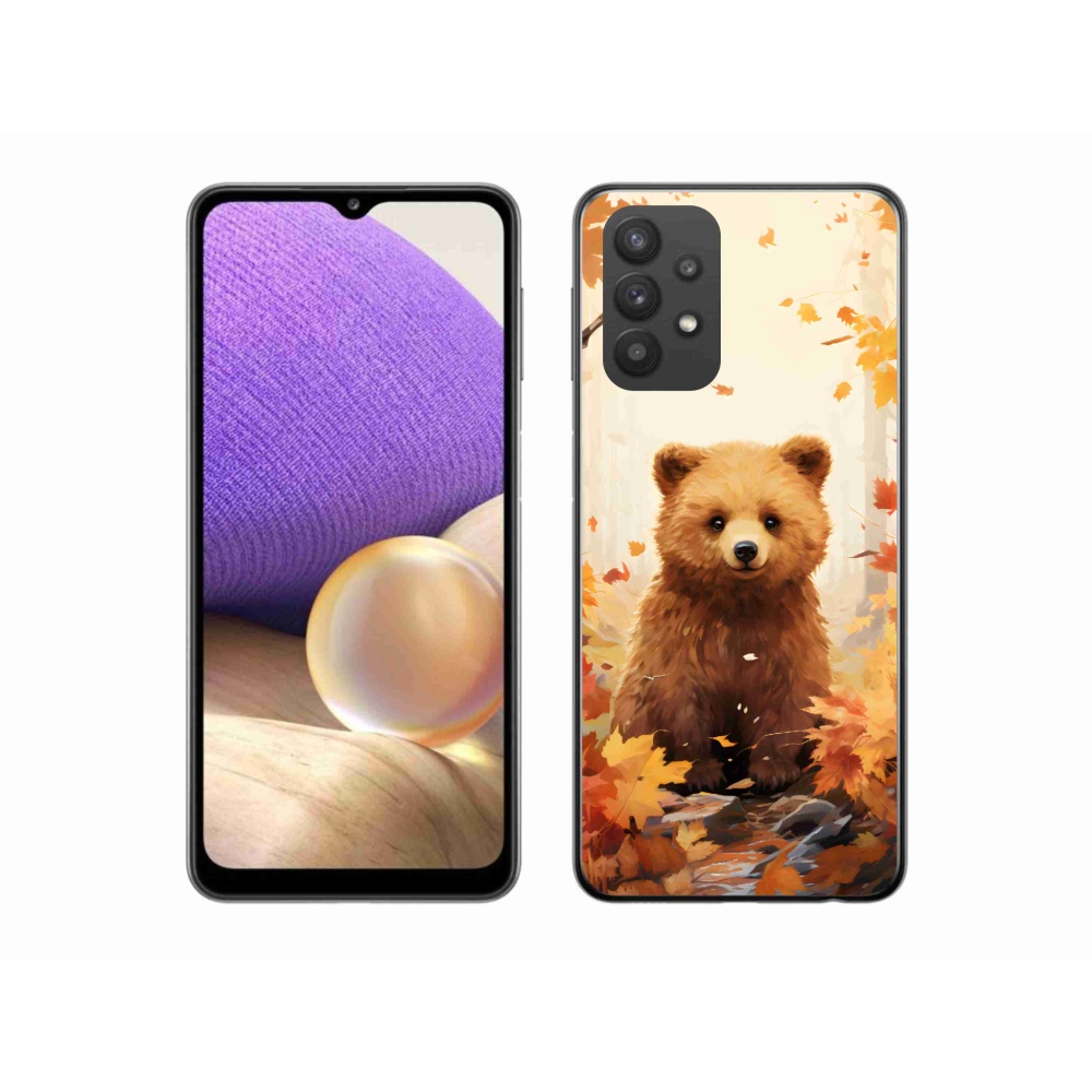 Gelový kryt mmCase na Samsung Galaxy A32 5G - medvěd v lese