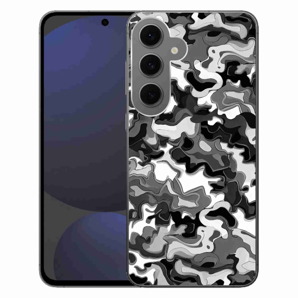 Gelový kryt mmCase na Samsung Galaxy S24 FE - maskáčový vzor 3