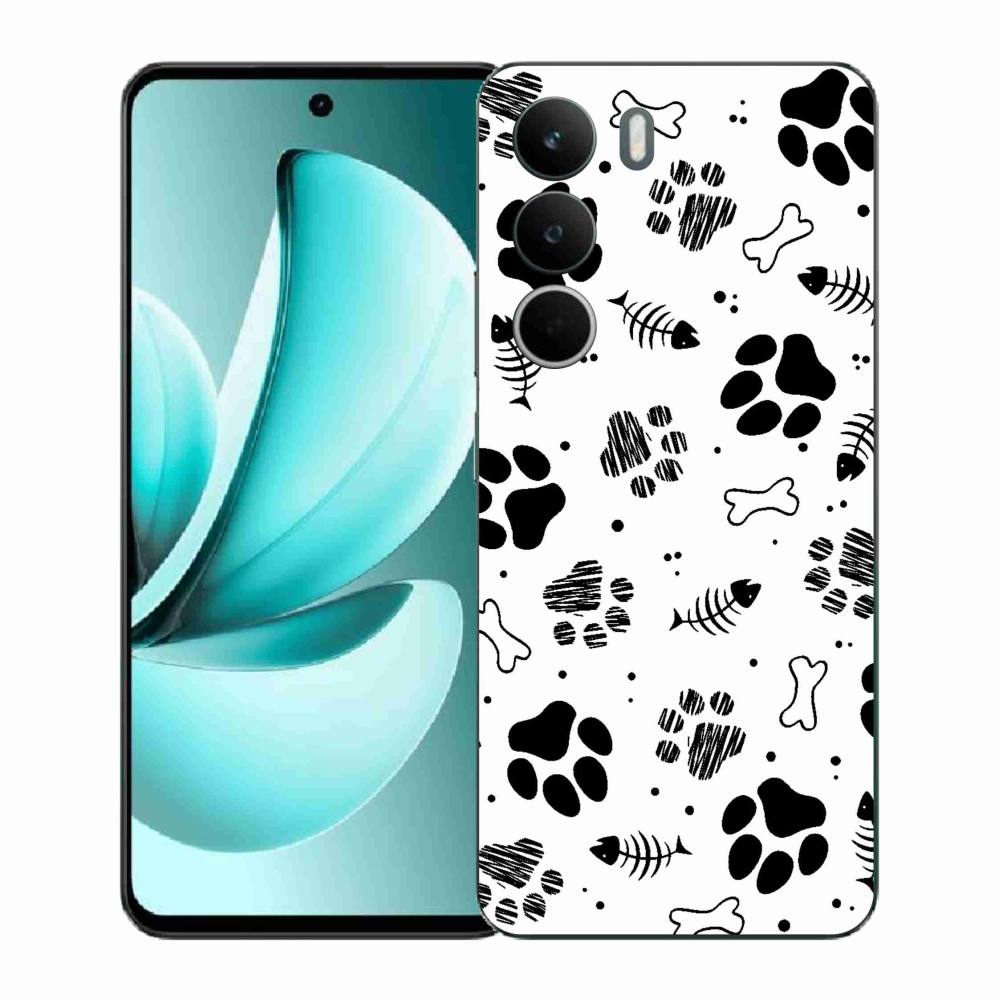 Gelový kryt mmCase na Realme C71 - psí tlapky 1