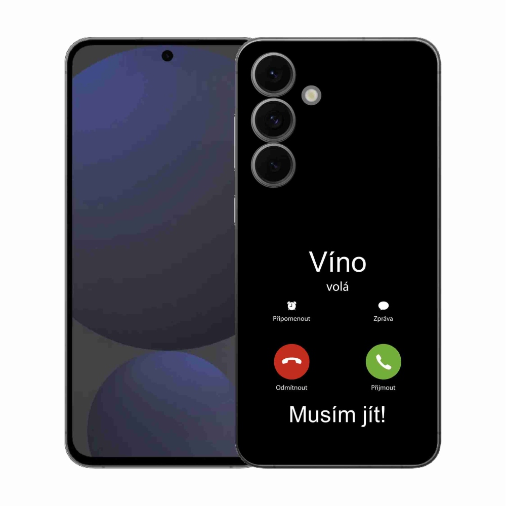 Gelový kryt mmCase na Samsung Galaxy S25 FE - víno volá černé pozadí