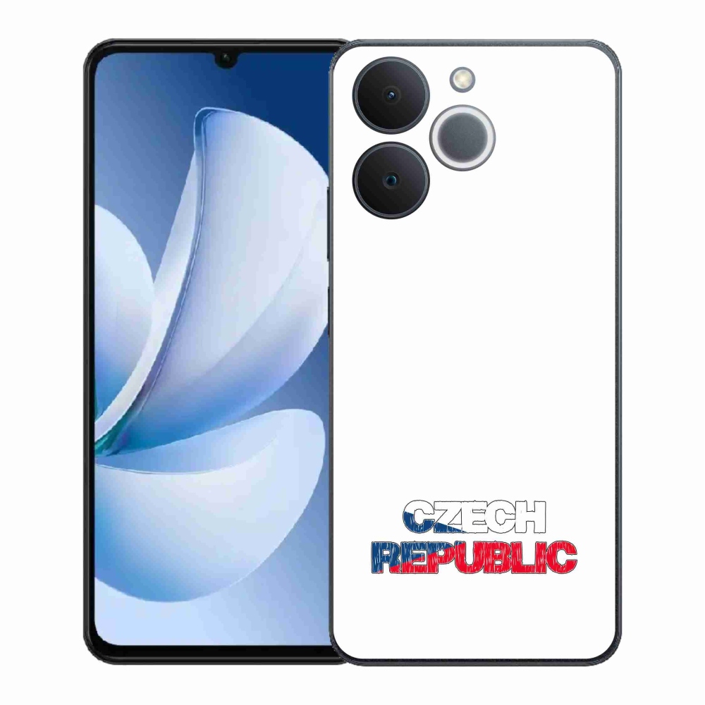 Gelový kryt mmCase na Realme Note 70T - Czech Republic bílé pozadí