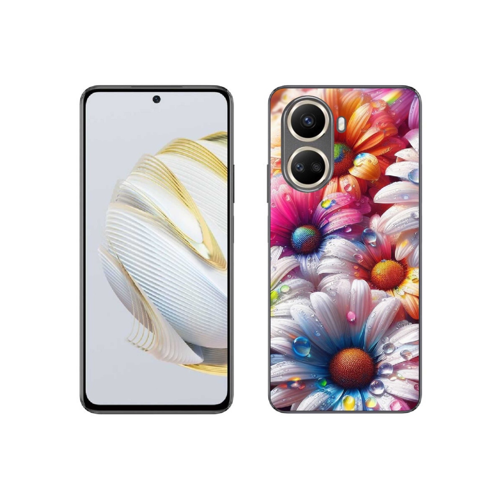 Gelový kryt mmCase na Huawei Nova 10 SE - barevné kopretiny
