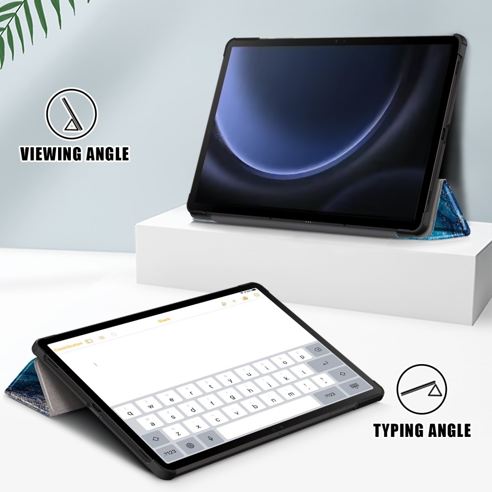 Print chytré zavírací pouzdro na Samsung Galaxy Tab S9 FE/Tab S10 FE - mořské vlny
