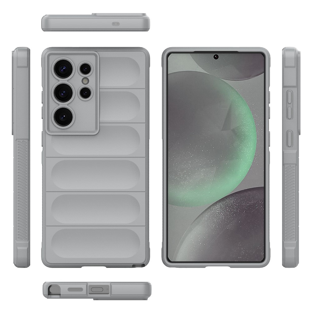 Rugg odolný gelový obal na Samsung Galaxy S25 Ultra - světlešedý