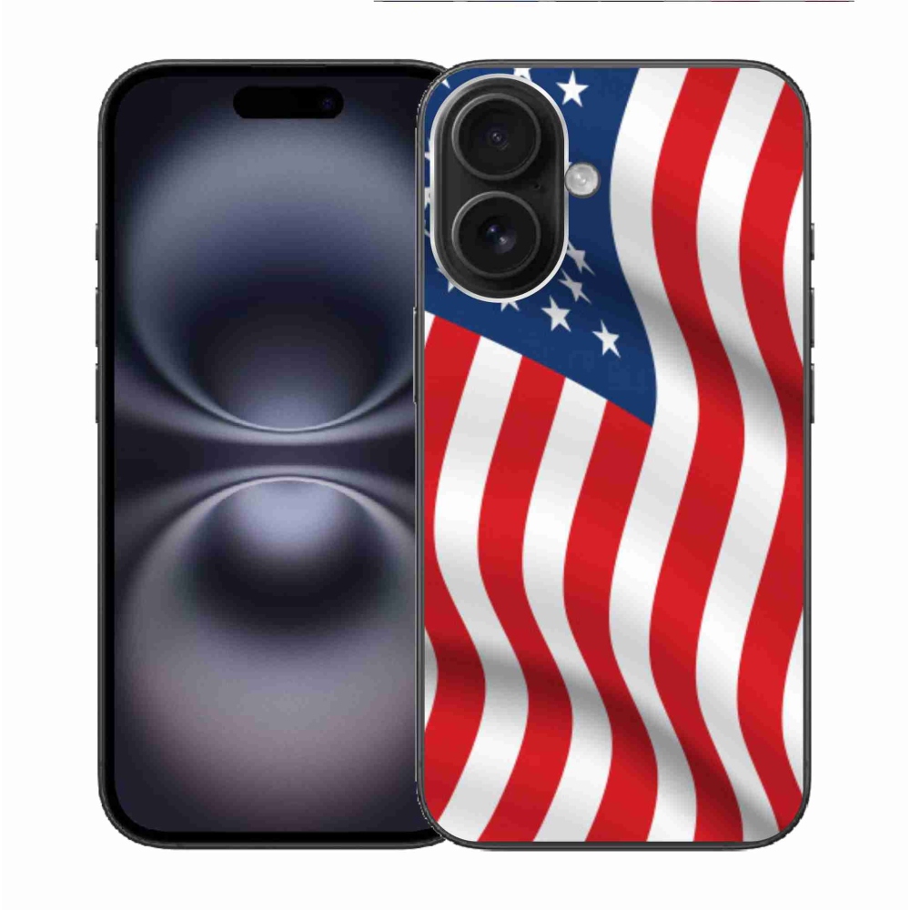 Gelový kryt mmCase na iPhone 16 - USA vlajka