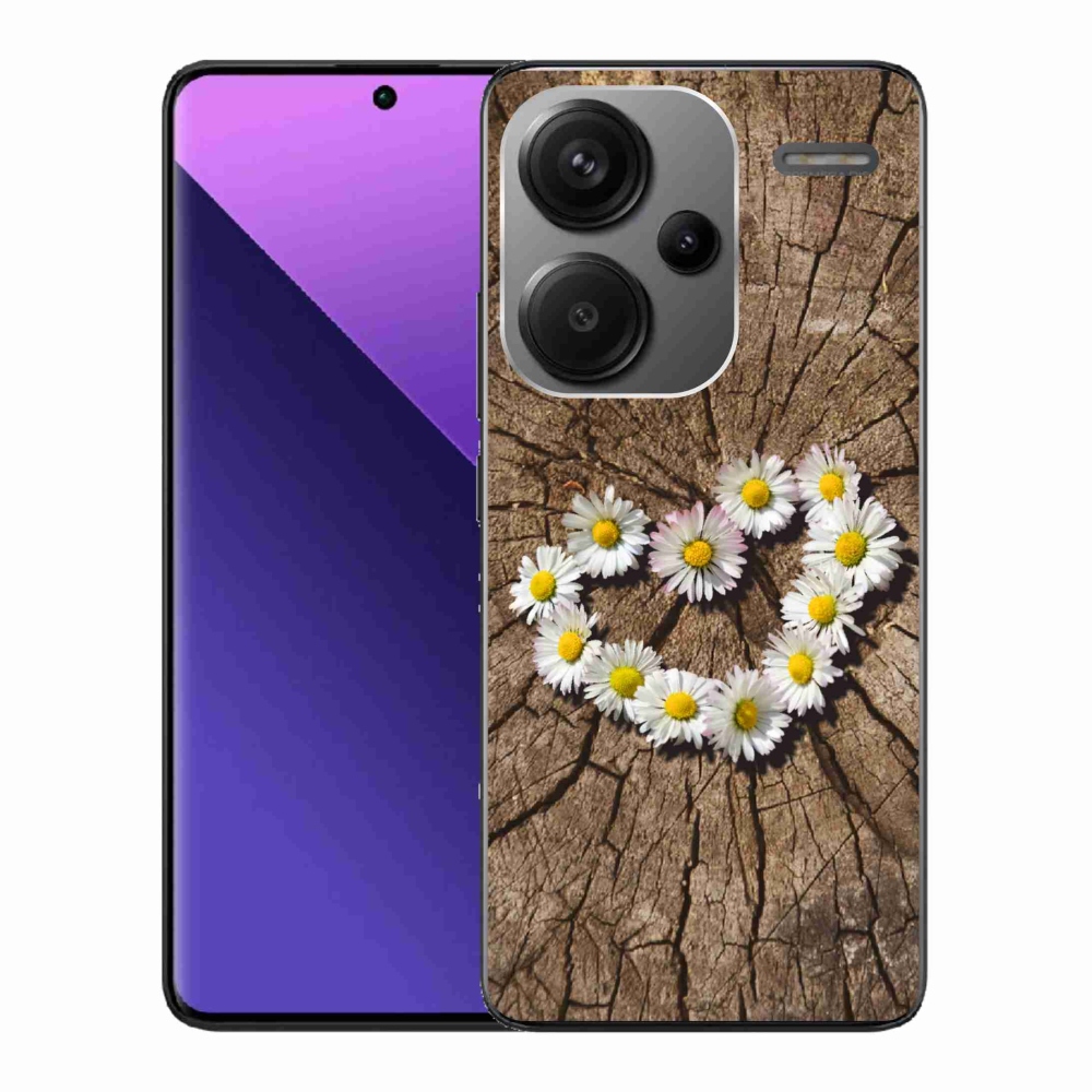 Gelový kryt mmCase na Xiaomi Redmi Note 13 Pro+ 5G - srdce z kopretin