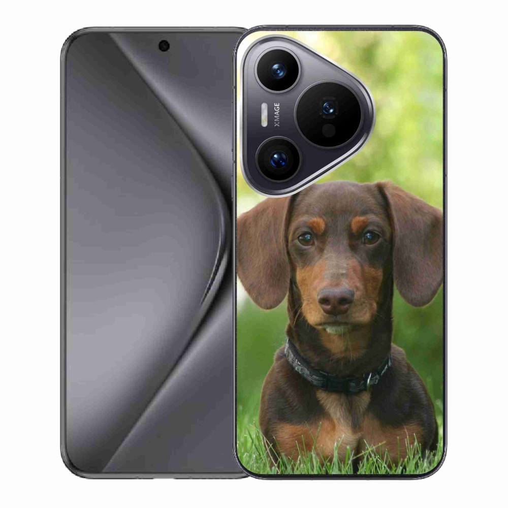 Gelový obal mmCase na Huawei Pura 70 - hnědý jezevčík