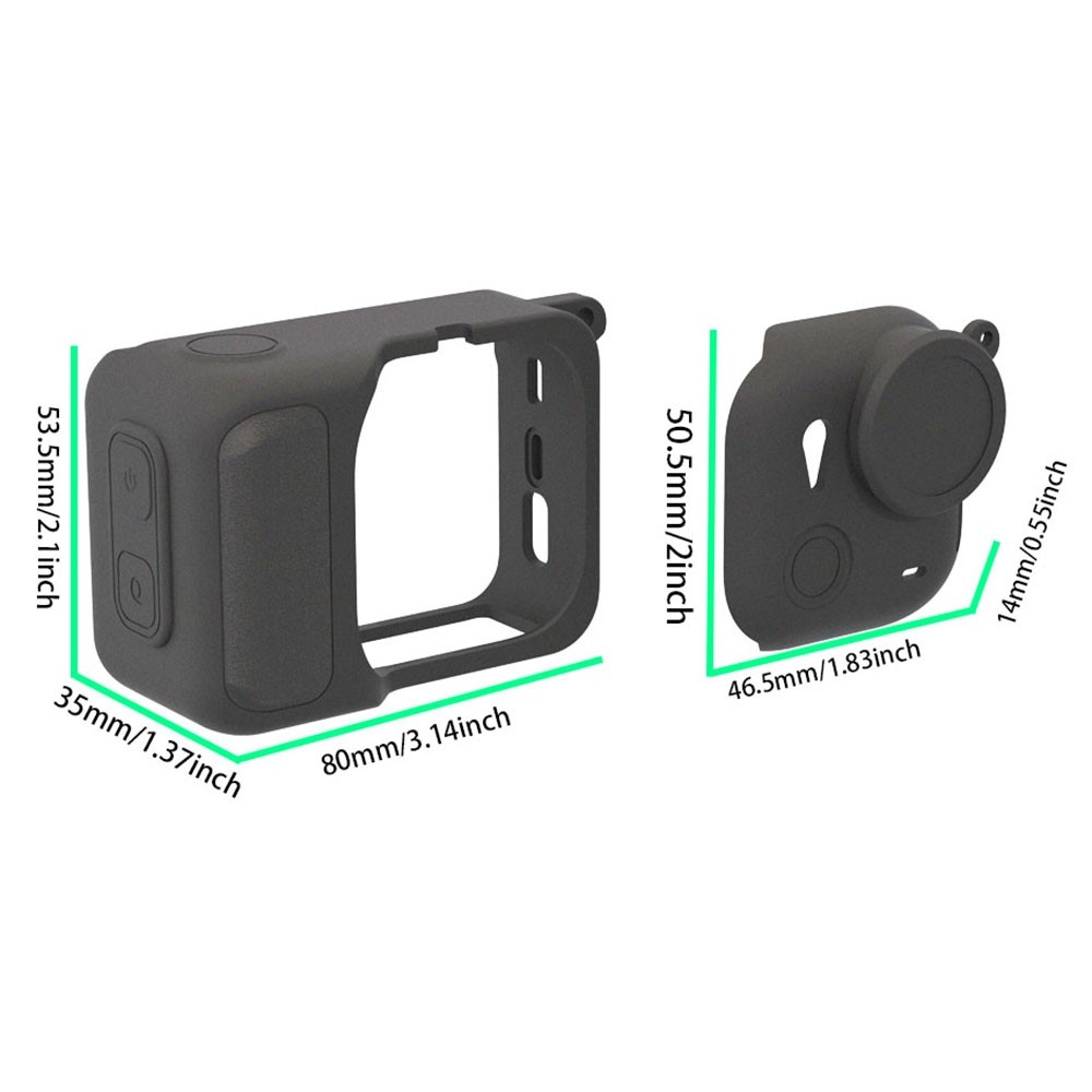 Silikonový ochranný obal s krytkou objektivu pro Insta360 GO Ultra – černý