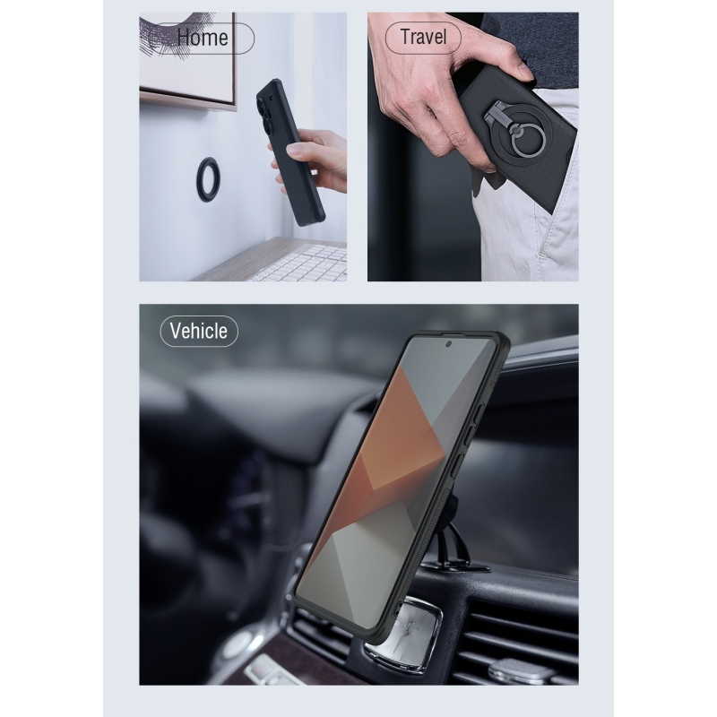 Nillkin Super Frosted PRO Magnetic Zadní Kryt pro Xiaomi Redmi Note 13 Pro+ 5G Black