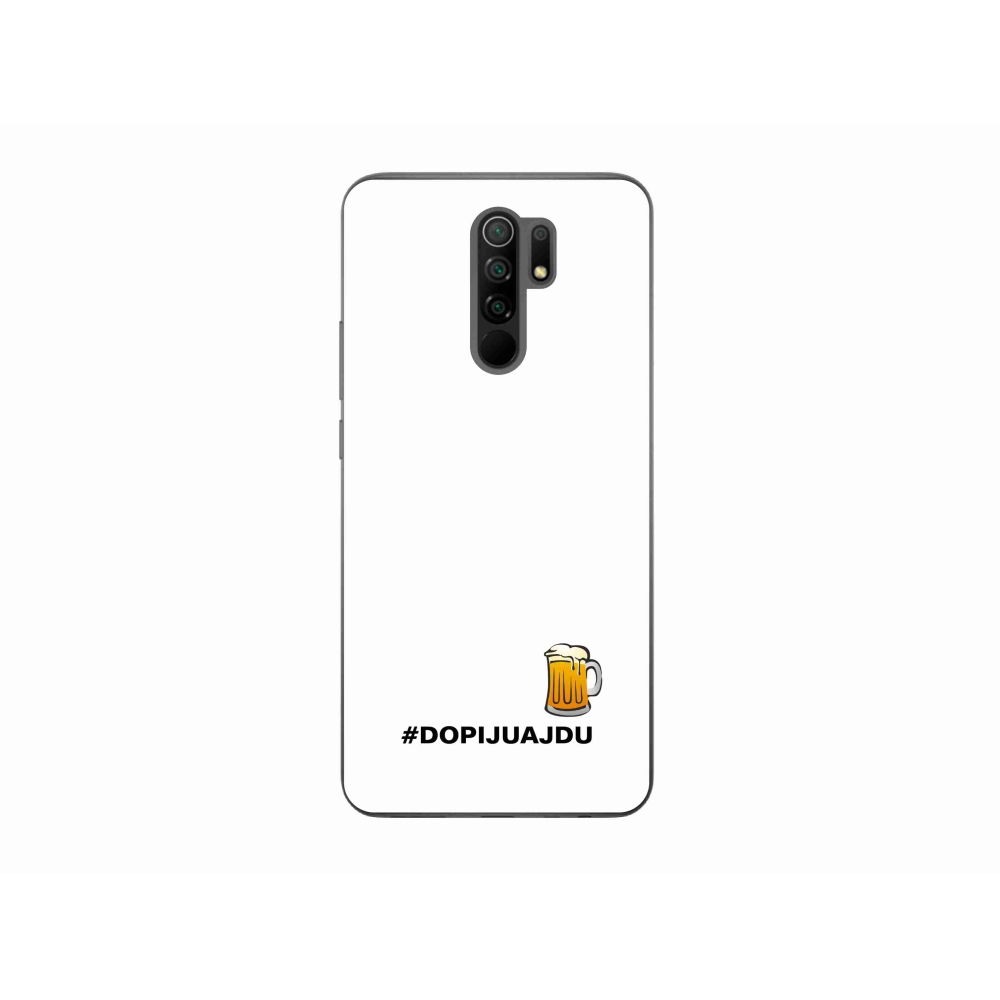 Gelový kryt mmCase na Xiaomi Redmi 9 - pivní motiv 1 bílé pozadí