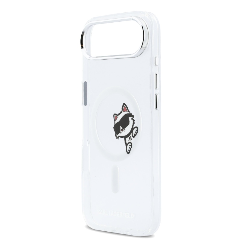 Karl Lagerfeld IML Choupette Peekaboo MagSafe Zadní Kryt pro iPhone Air Transparent