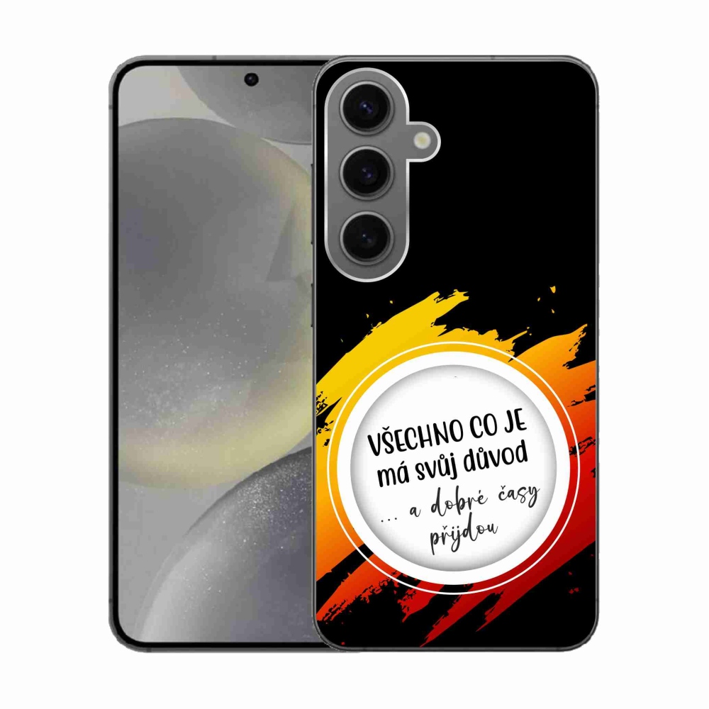 Gelový kryt mmCase na Samsung Galaxy S24 - citát 3 černé pozadí