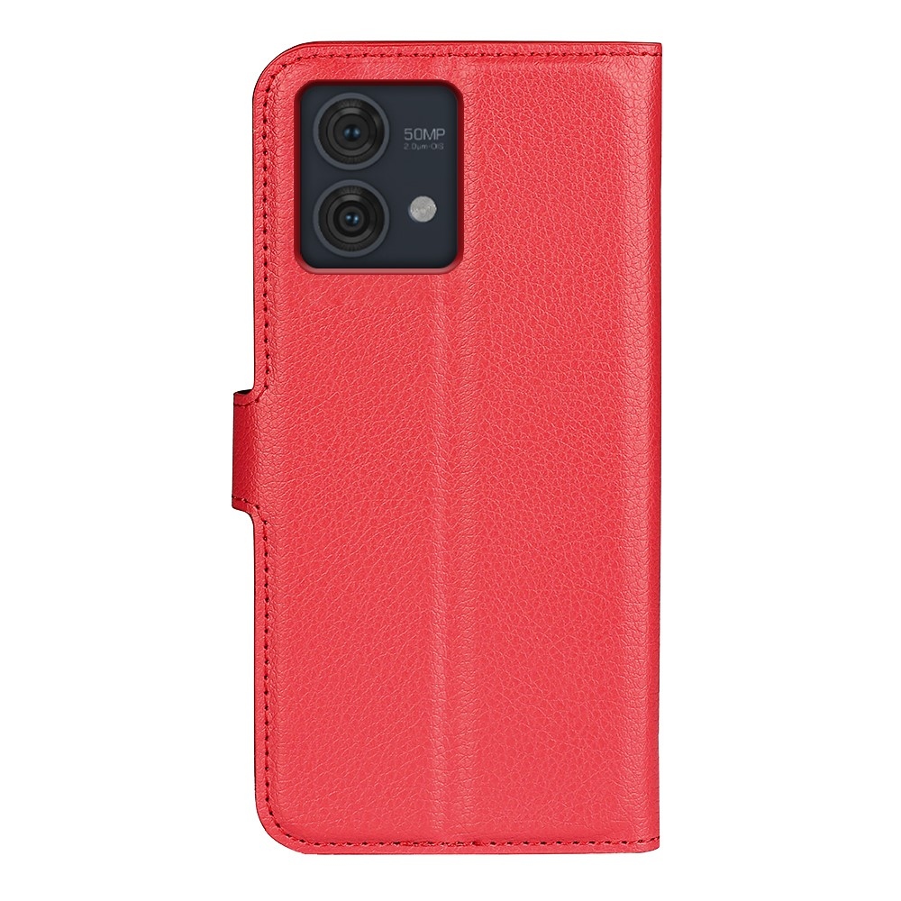 Litchi knížkové pouzdro na Motorola Moto G84 5G - červené