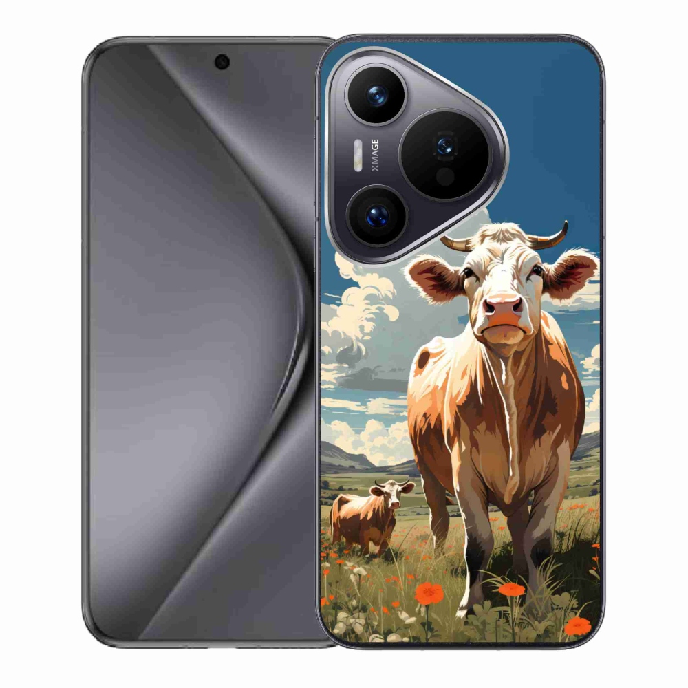 Gelový kryt mmCase na Huawei Pura 70 - krávy na louce