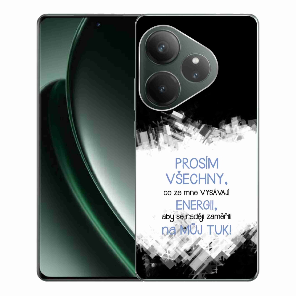 Gelový kryt mmCase na Realme GT 6 5G/GT 6T 5G - vtipný text 1 modrý