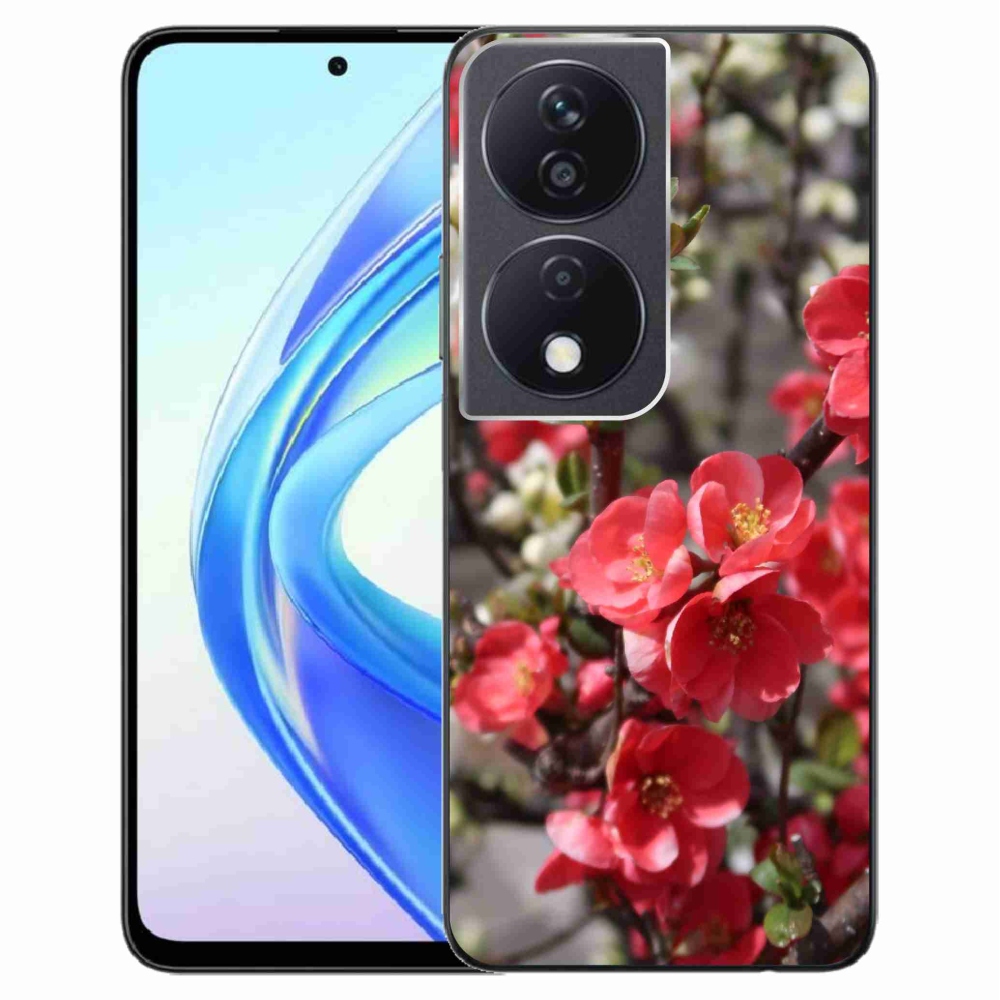 Gelový kryt mmCase na Honor X7b/Honor 90 Smart - červené květy