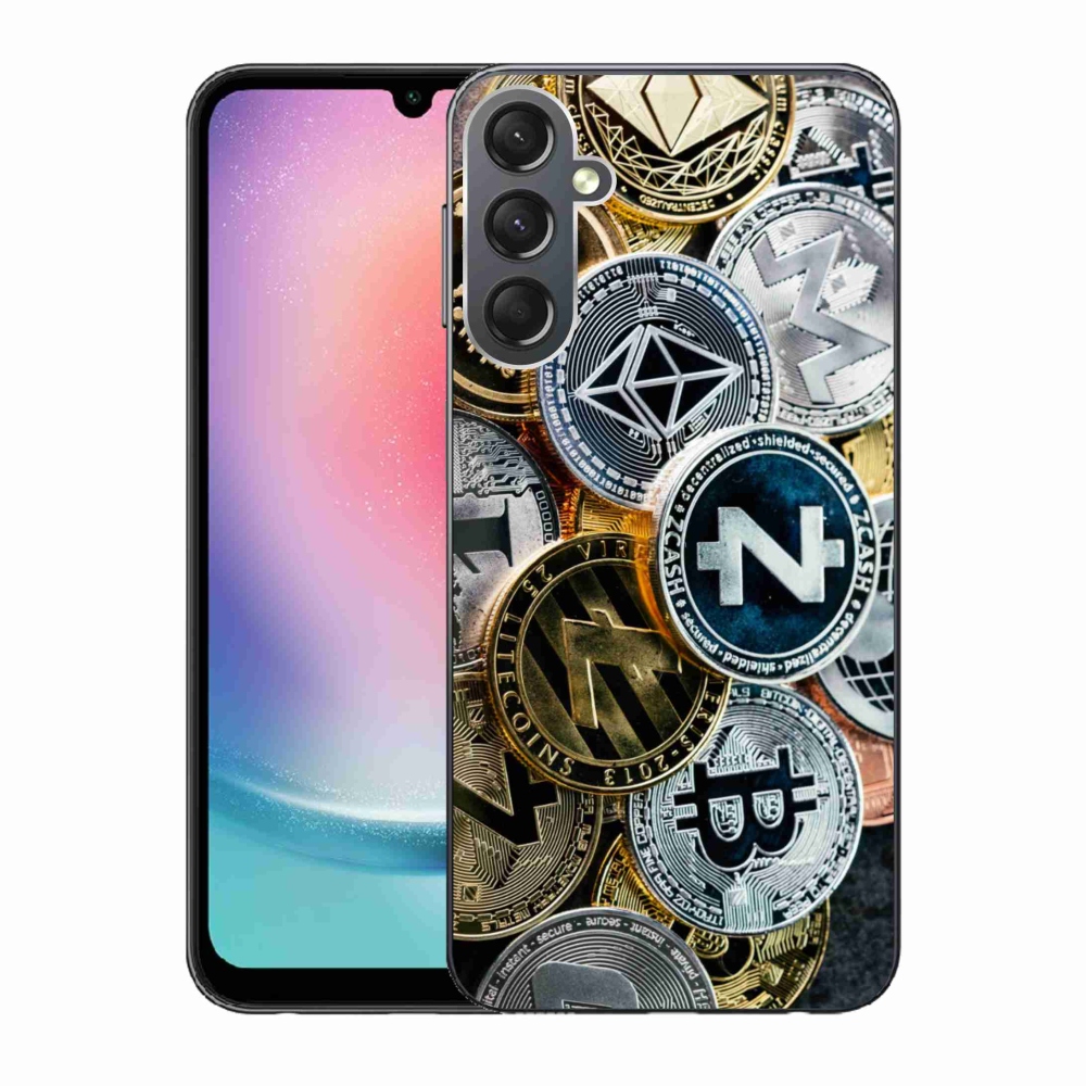 Gelový kryt mmCase na Samsung Galaxy A24 - kryptoměny
