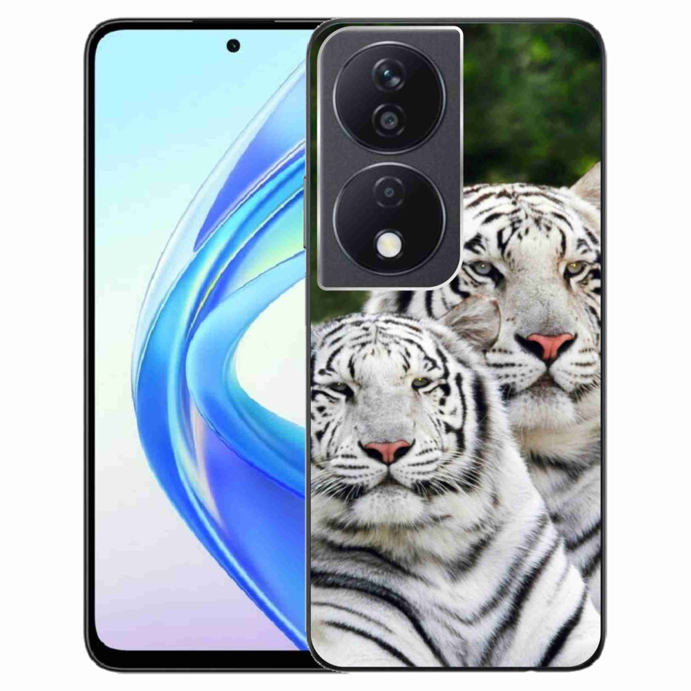 Gelový obal mmCase na Honor X7b/Honor 90 Smart - bílí tygři