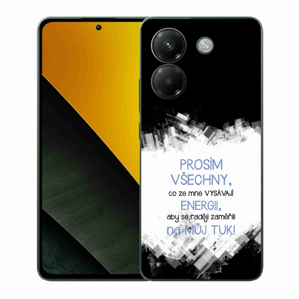 Gelový kryt mmCase na Xiaomi Poco M7 Pro 5G - vtipný text 1 modrý