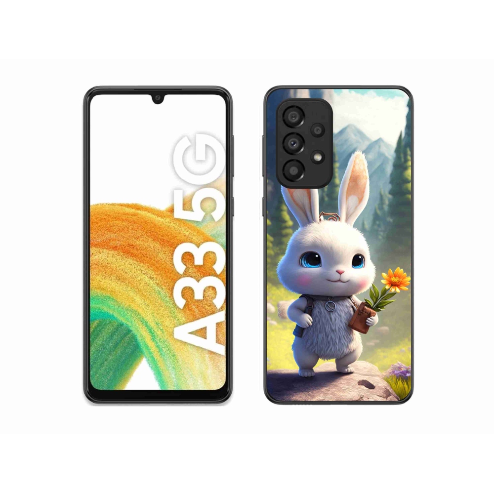Gelový kryt mmCase na Samsung Galaxy A33 5G - roztomilý králíček