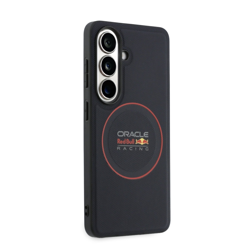 Red Bull PU Leather Meshed Red Ring Magnetic Zadní Kryt pro Samsung Galaxy S26 Navy