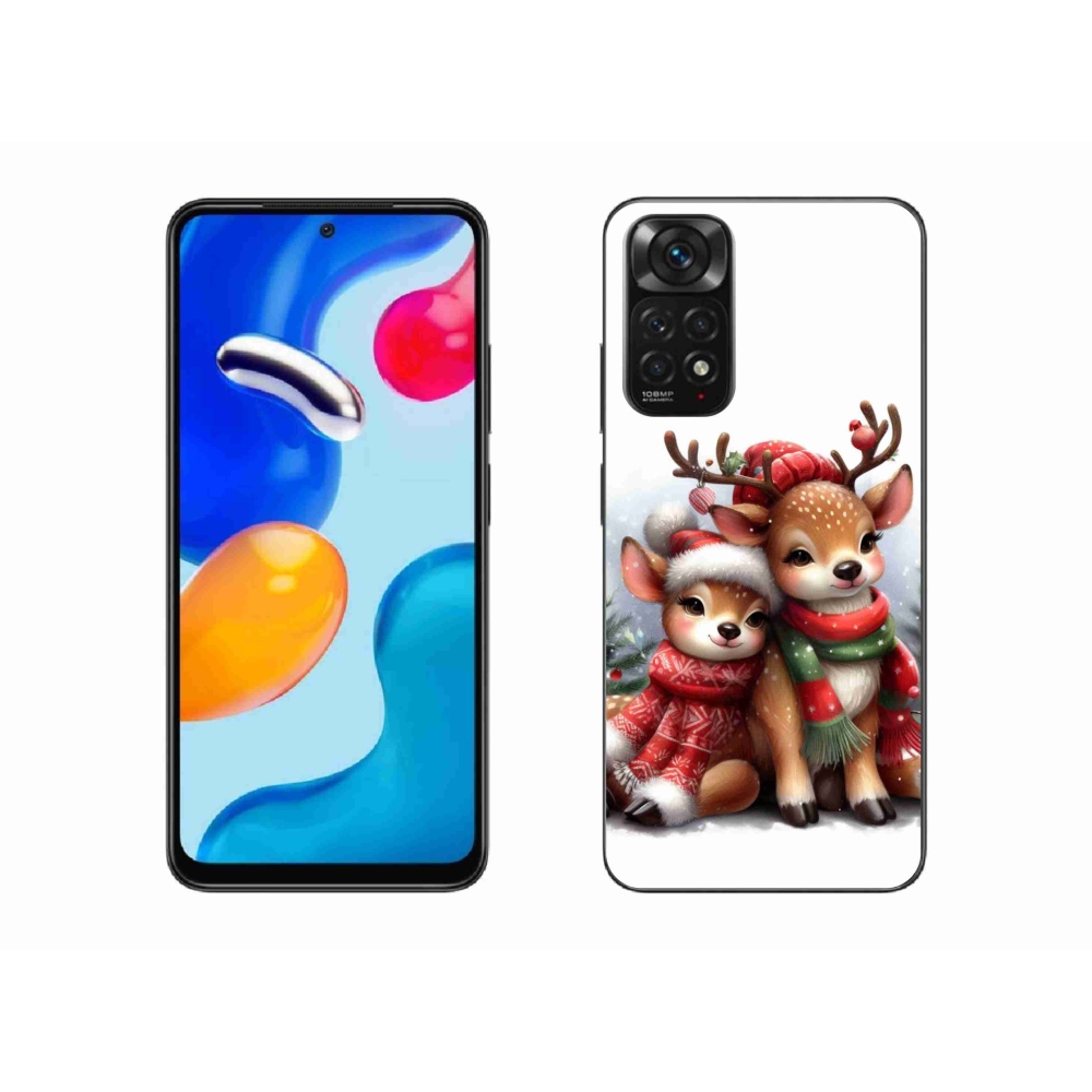 Gelový kryt mmCase na Xiaomi Redmi Note 11S 4G - vánoční sobi