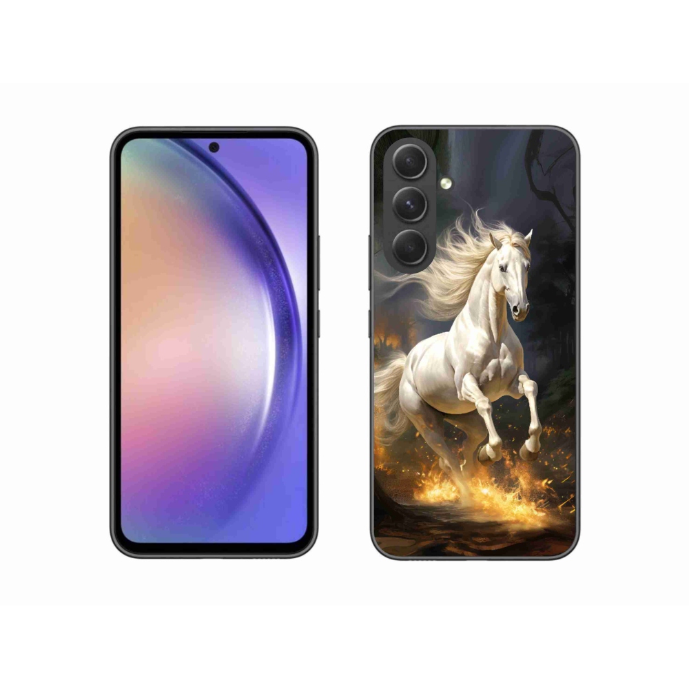 Gelový kryt mmCase na Samsung Galaxy A54 5G - bílý kůň 2