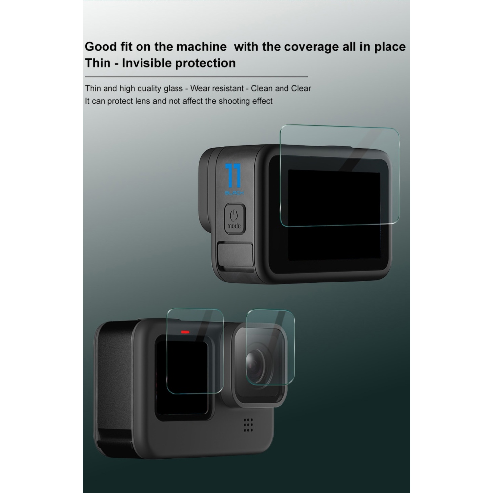 IMAK sada tvrzených skel na displej a objektiv pro GoPro Hero 11 Black