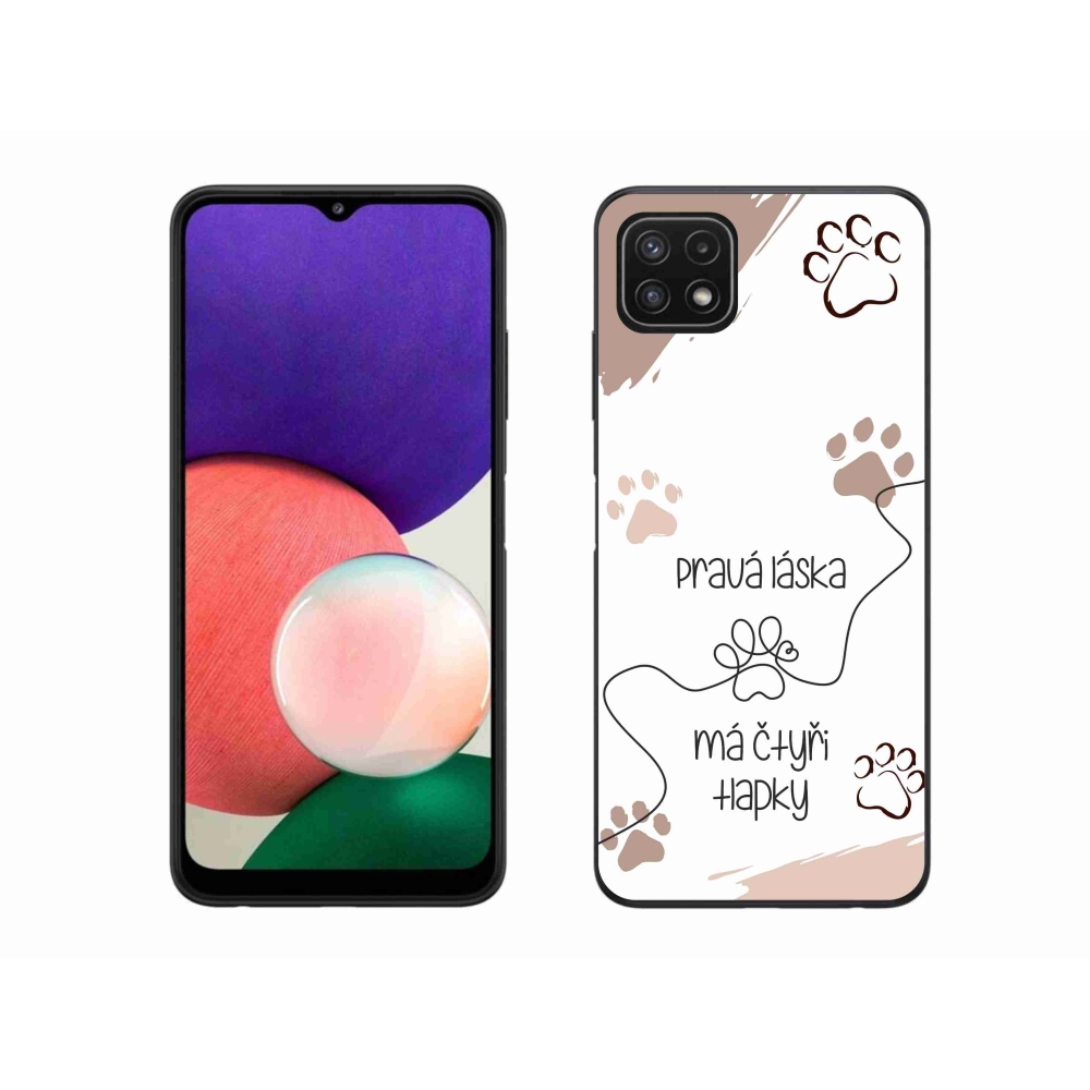 Gelový kryt mmCase na Samsung Galaxy A22 5G - psí motiv 1 bílé pozadí