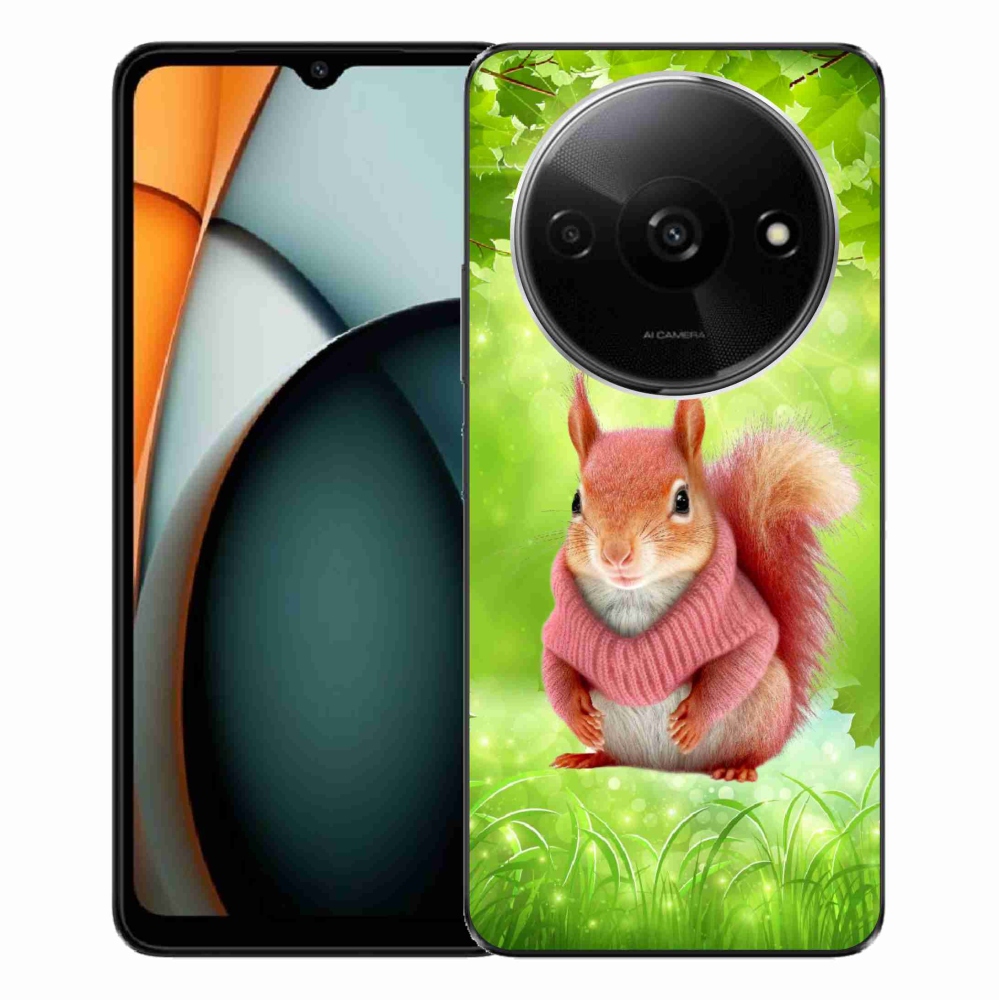 Gelový kryt mmCase na Xiaomi Redmi A3 - veverka ve svetru