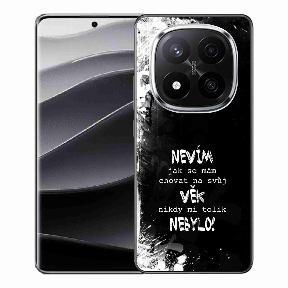 Gelový kryt mmCase na Xiaomi Redmi Note 14 Pro+ 5G - vtipný text 14 černé pozadí