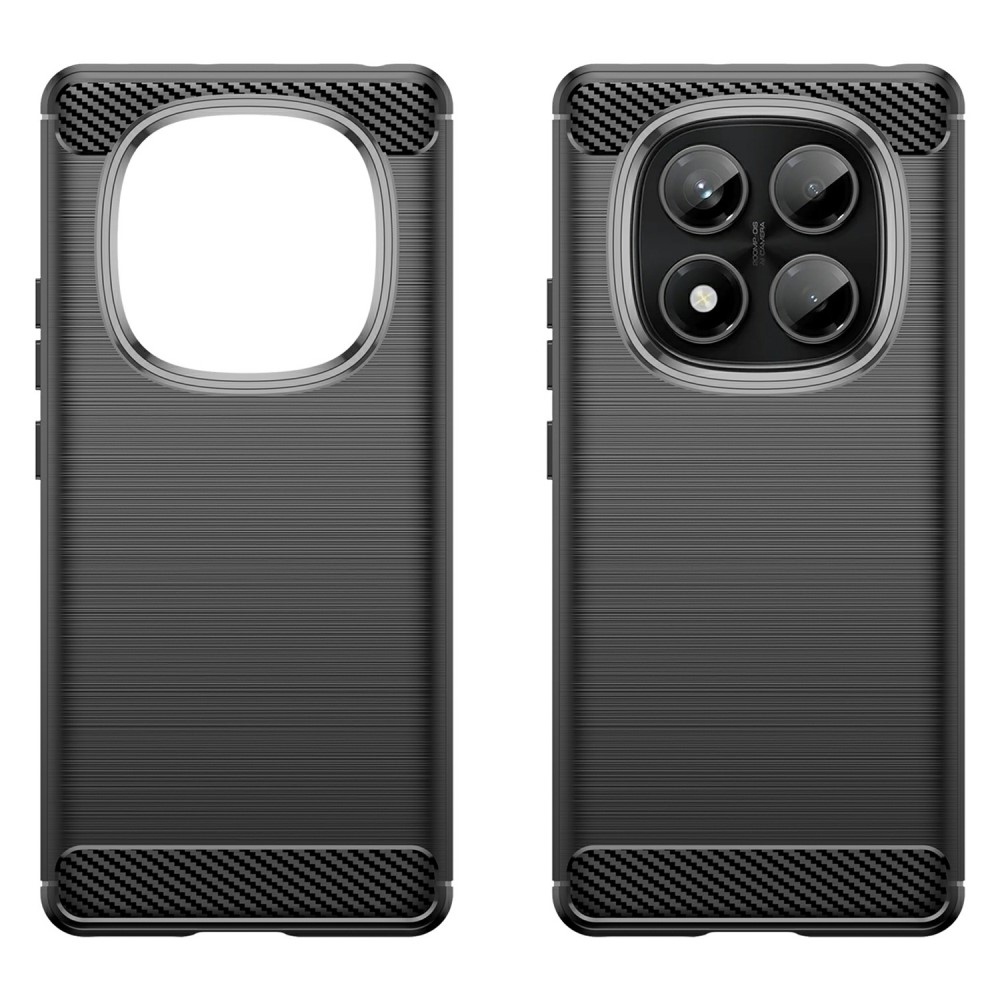 Carbon odolný gelový obal na Xiaomi Redmi Note 14 Pro - černý