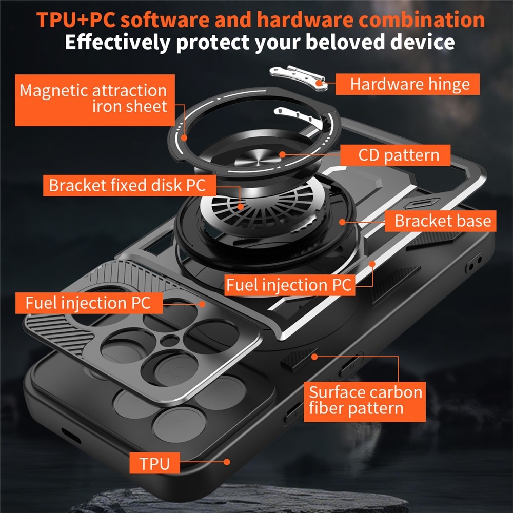 Robust odolný kryt s MagSafe na Xiaomi Poco F8 Ultra 5G - černý