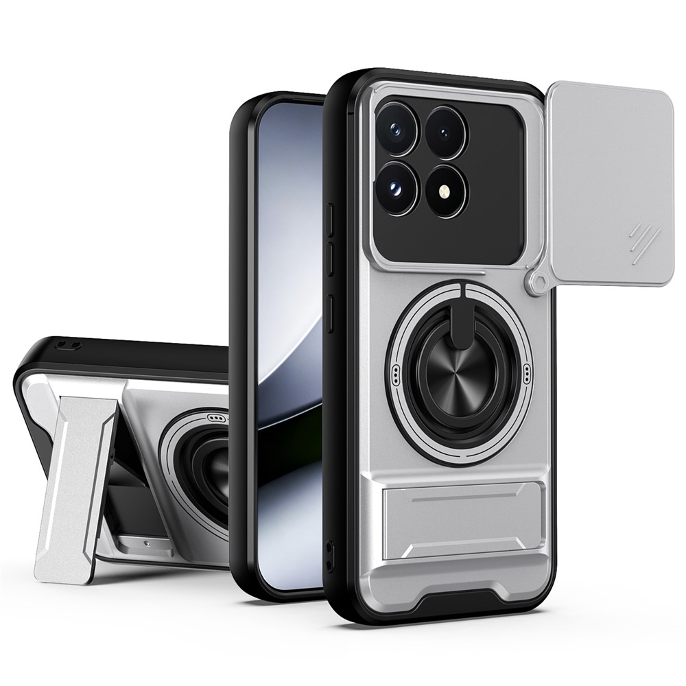 Robuste odolný kryt na Xiaomi Poco F9 Pro 5G - stříbrný