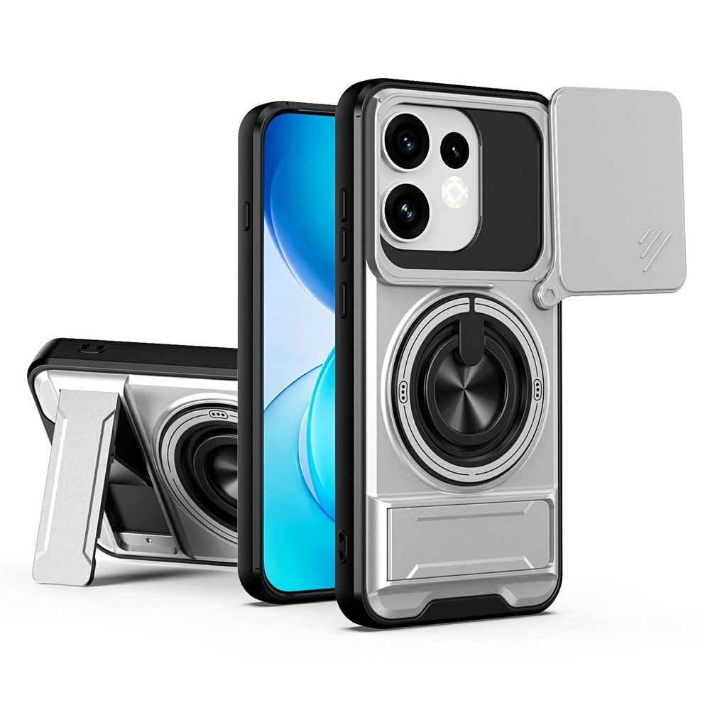 Robuste odolný kryt s MagSafe na Oppo Reno 16 Pro 5G/Oppo Reno 16 5G - stříbrný