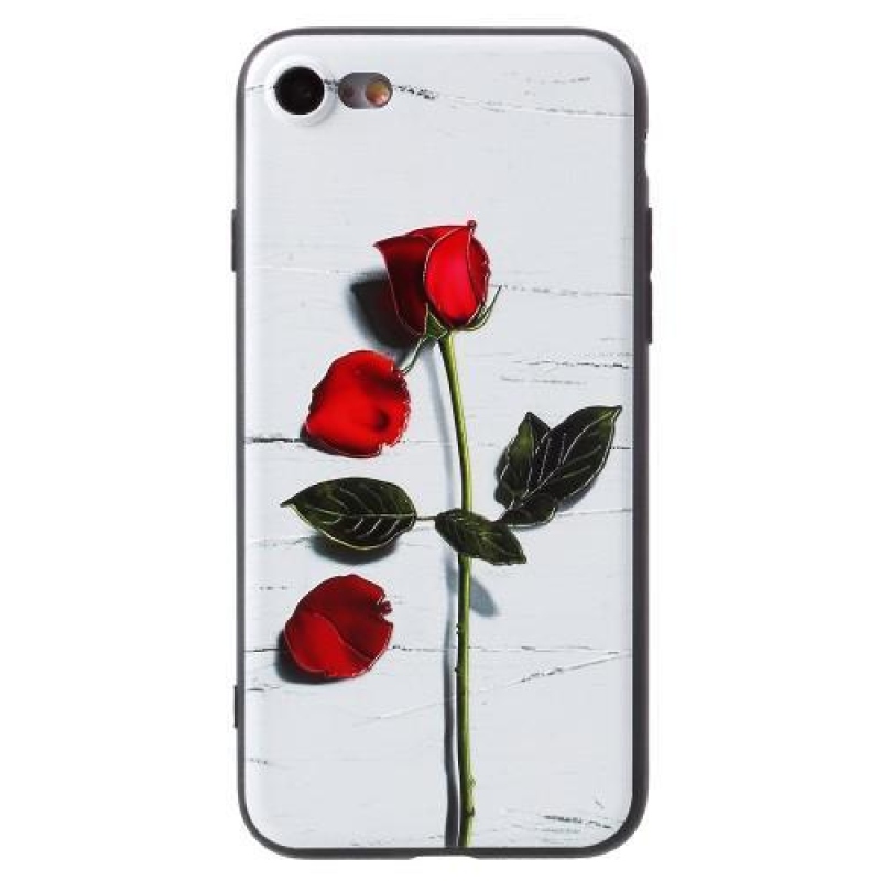 Rose gelový obal na iPhone 7 a iPhone 8 - bílé pozadí