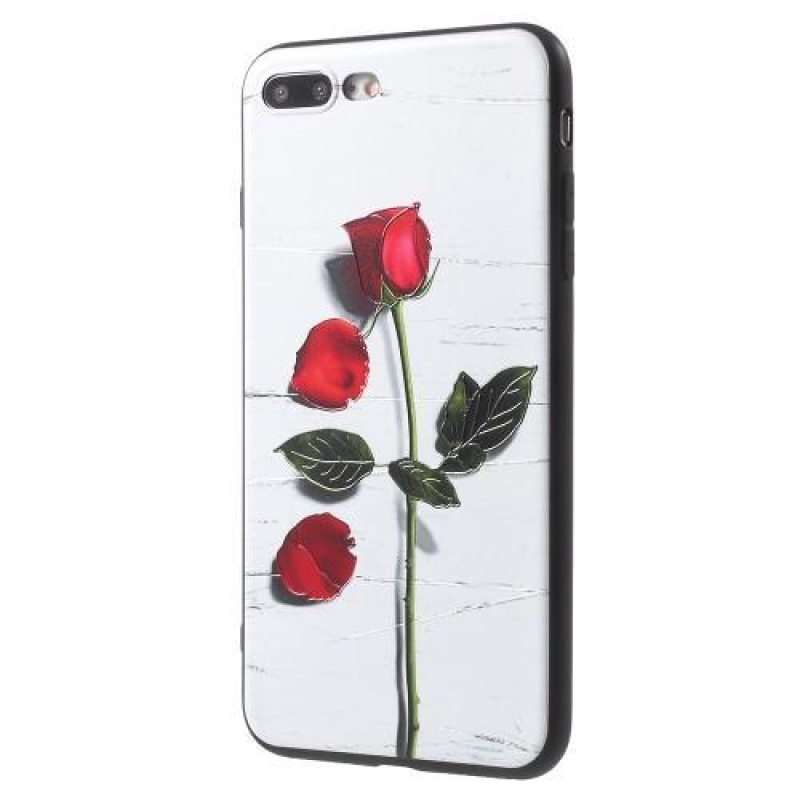Rose gelový obal na iPhone 8 Plus a iPhone 7 Plus - bílé pozadí