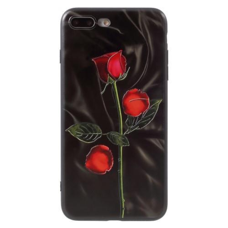 Rose gelový obal na iPhone 8 Plus a iPhone 7 Plus - černé pozadí