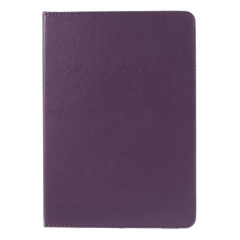 Rotační klopové pouzdro z PU kůže na iPad Pro 9.7 - tmavěfialové