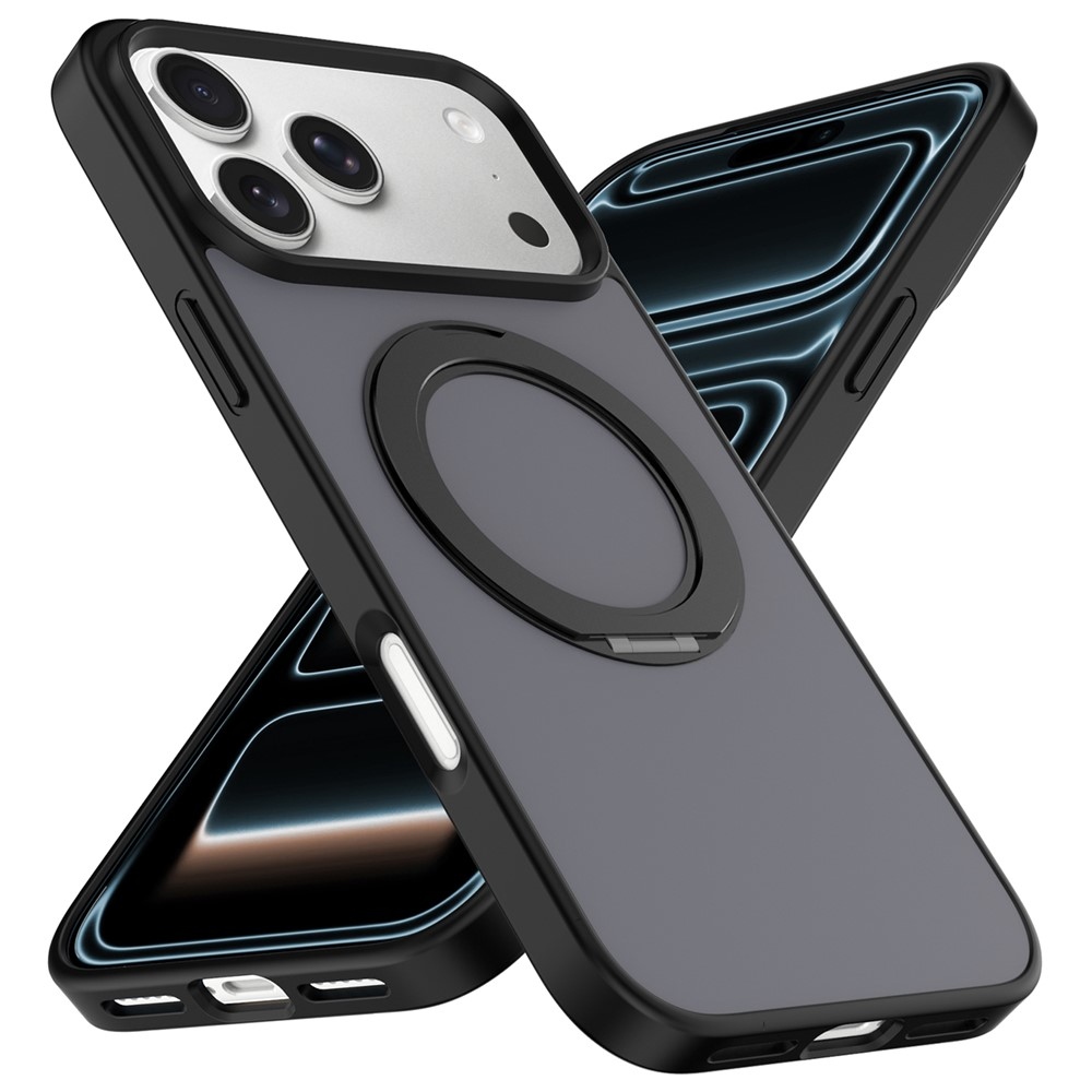 Rotaty gelový obal s pevnými zády a MagSafe na iPhone 18 Pro Max/17 Pro Max - černý