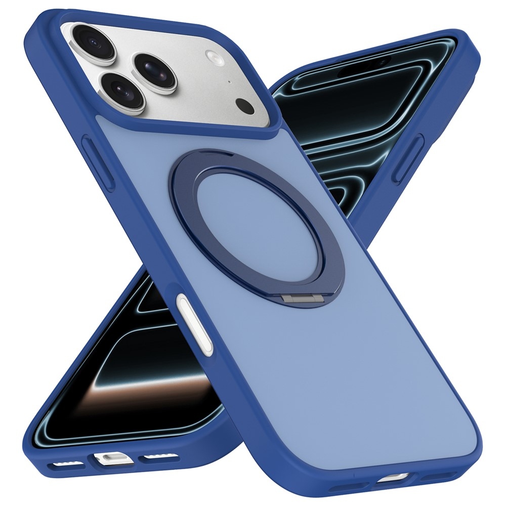 Rotaty gelový obal s pevnými zády a MagSafe na iPhone 18 Pro Max/17 Pro Max - modrý