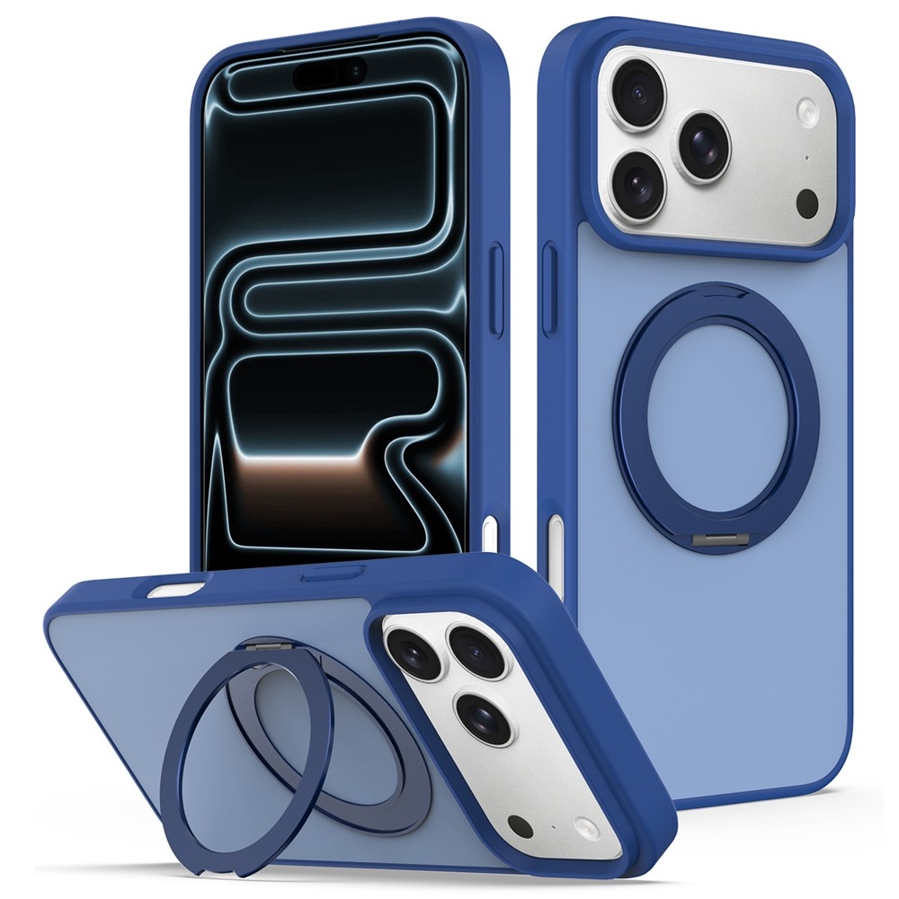 Rotaty gelový obal s pevnými zády a MagSafe na iPhone 18 Pro Max/17 Pro Max - modrý