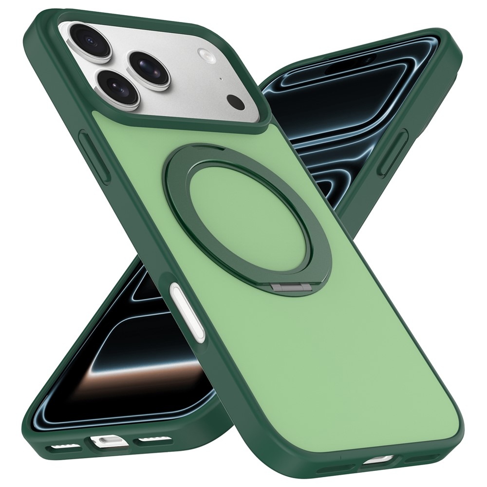 Rotaty gelový obal s pevnými zády a MagSafe na iPhone 18 Pro Max/17 Pro Max - zelený