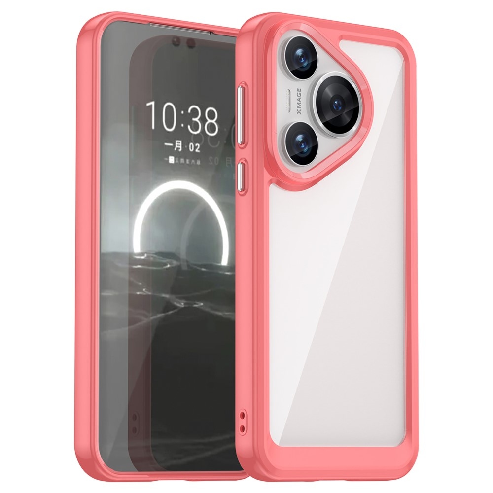 Gelový obal s pevnými zády na Huawei Pura 70 - červený